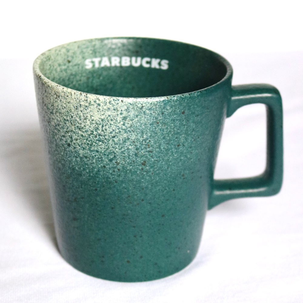 STARBUCKS 2021 Teal Green Speckled Coffee Tea Mug Cup Collectible 14 fl oz